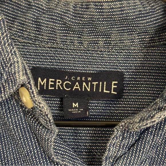 J. Crew Mercantile Blue Button Down Long Sleeve 100% Cotton Short Men’s Medium - Picture 6 of 11